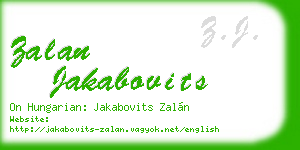zalan jakabovits business card